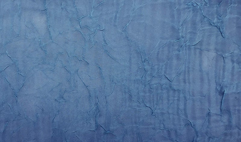 No. 918 Erica Crushed Sheer Voile Rod Pocket Curtain Panel, 51" x 63", Blue - Image 5
